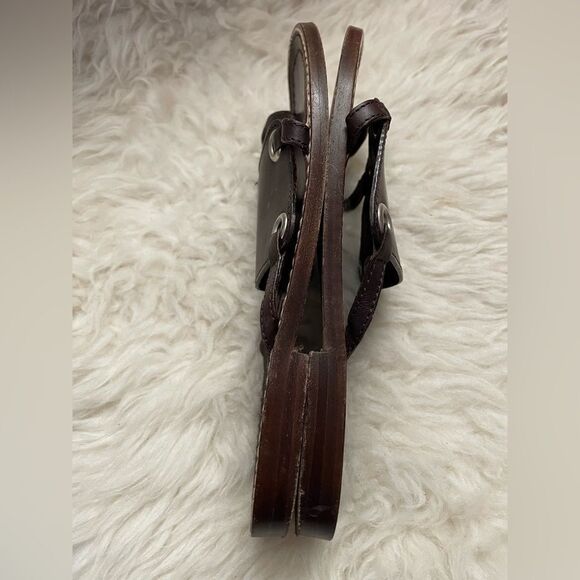 Michael Kors Toe Ring Thongs Leather Sandals 7.5 - Picture 4 of 7